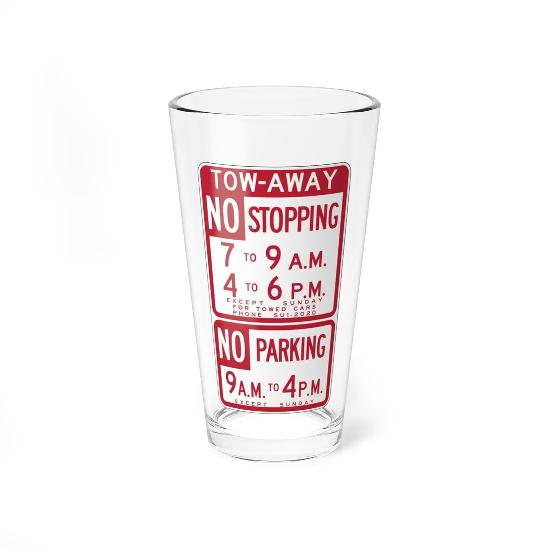 MUTCD-CA R37-1.1 (California) (Road Sign) Pint Glass 16oz 16oz - Go Mug Yourself