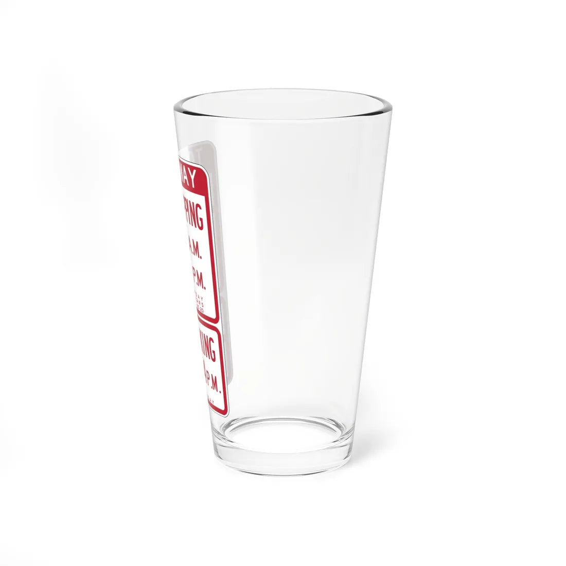 MUTCD-CA R37-1.1 open text (California) (Road Sign) Pint Glass 16oz - Go Mug Yourself