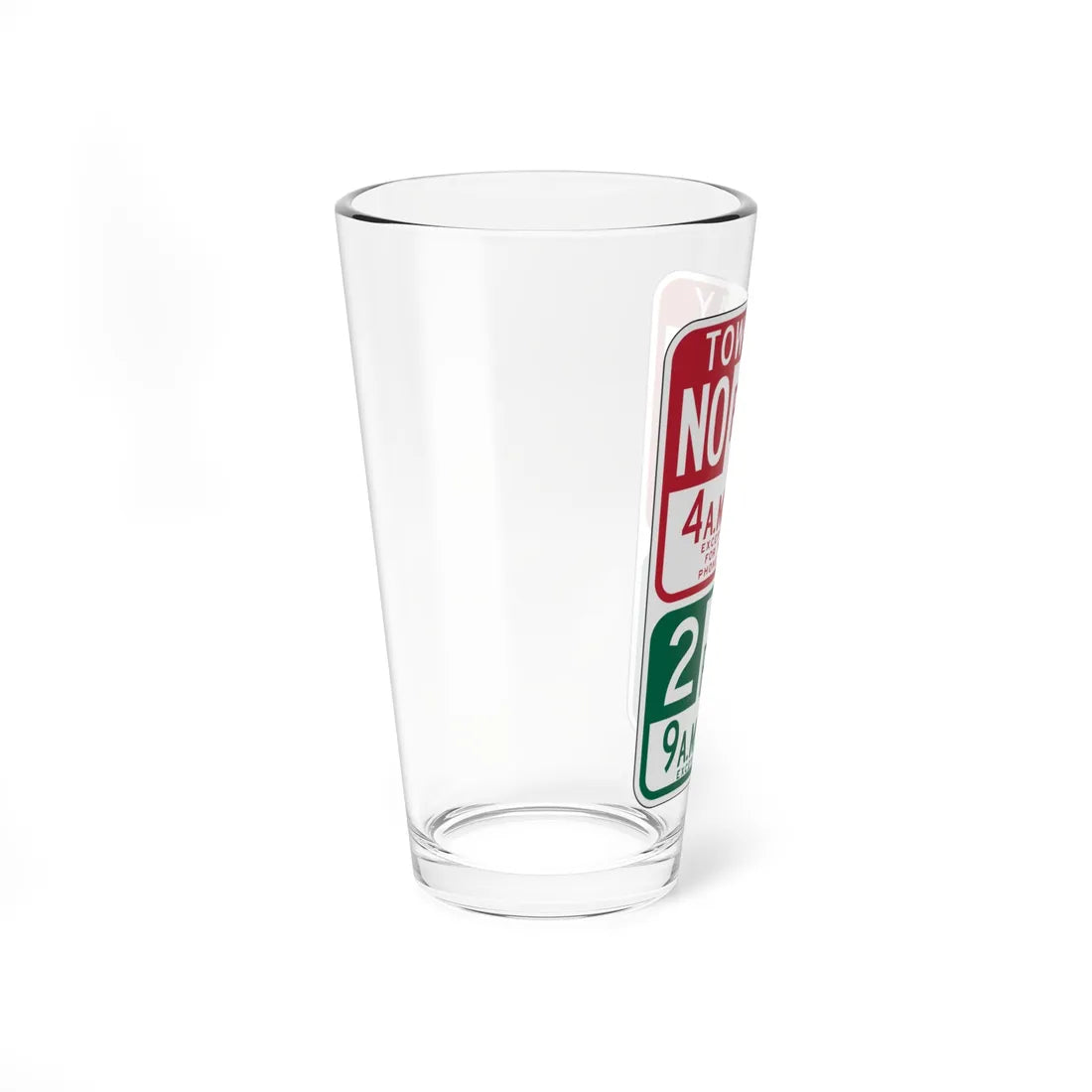 MUTCD-CA R38-1.1 (California) (Road Sign) Pint Glass 16oz - Go Mug Yourself