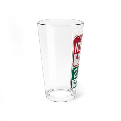MUTCD-CA R38-1.1 (California) (Road Sign) Pint Glass 16oz - Go Mug Yourself