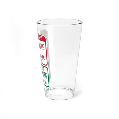 MUTCD-CA R38-1.1 (California) (Road Sign) Pint Glass 16oz - Go Mug Yourself
