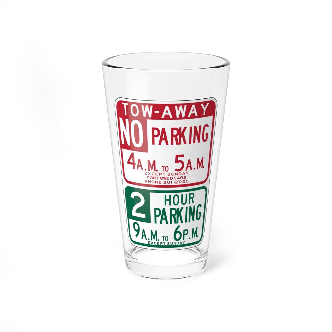 MUTCD-CA R38-1.1 open text (California) (Road Sign) Pint Glass 16oz 16oz - Go Mug Yourself