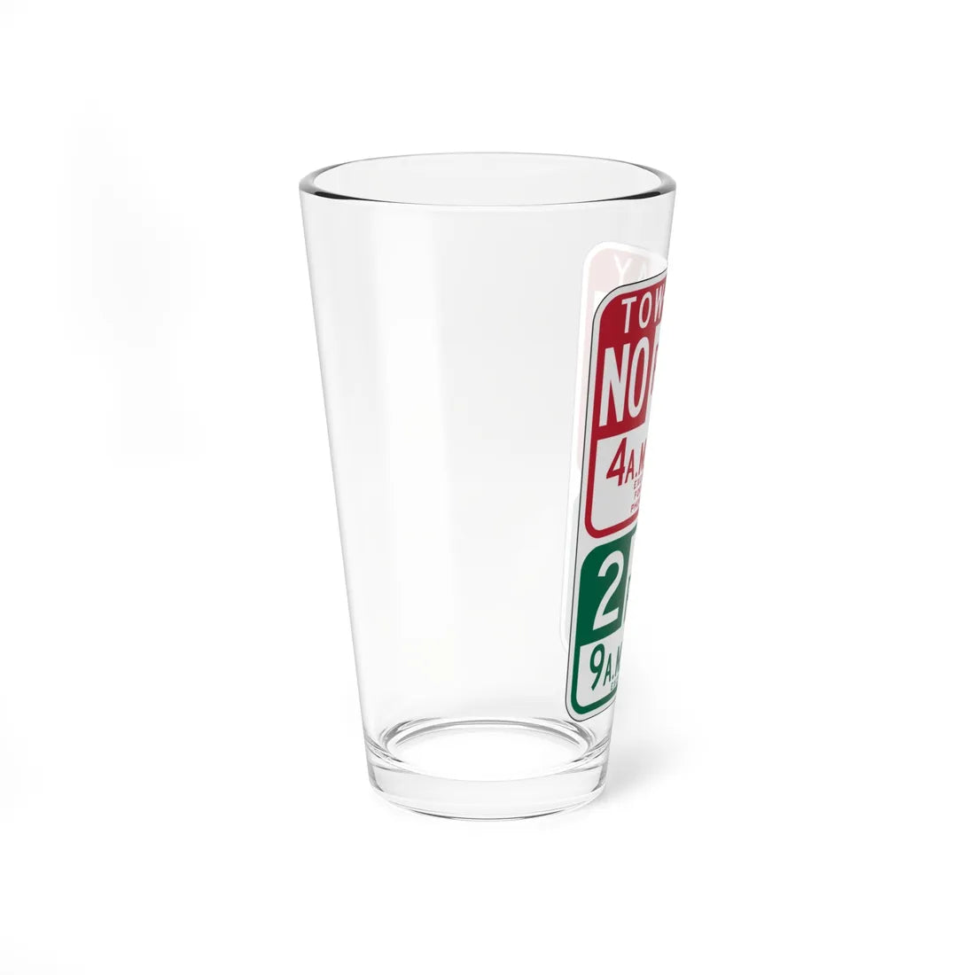 MUTCD-CA R38-1.1 open text (California) (Road Sign) Pint Glass 16oz - Go Mug Yourself