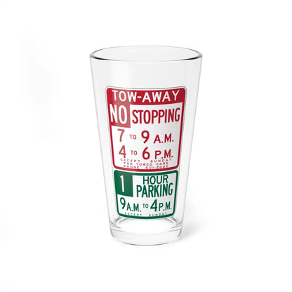 MUTCD-CA R38-1.1S (California) (Road Sign) Pint Glass 16oz 16oz - Go Mug Yourself