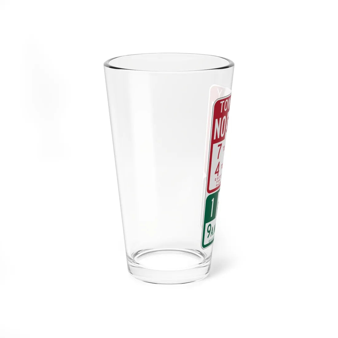MUTCD-CA R38-1.1S (California) (Road Sign) Pint Glass 16oz - Go Mug Yourself