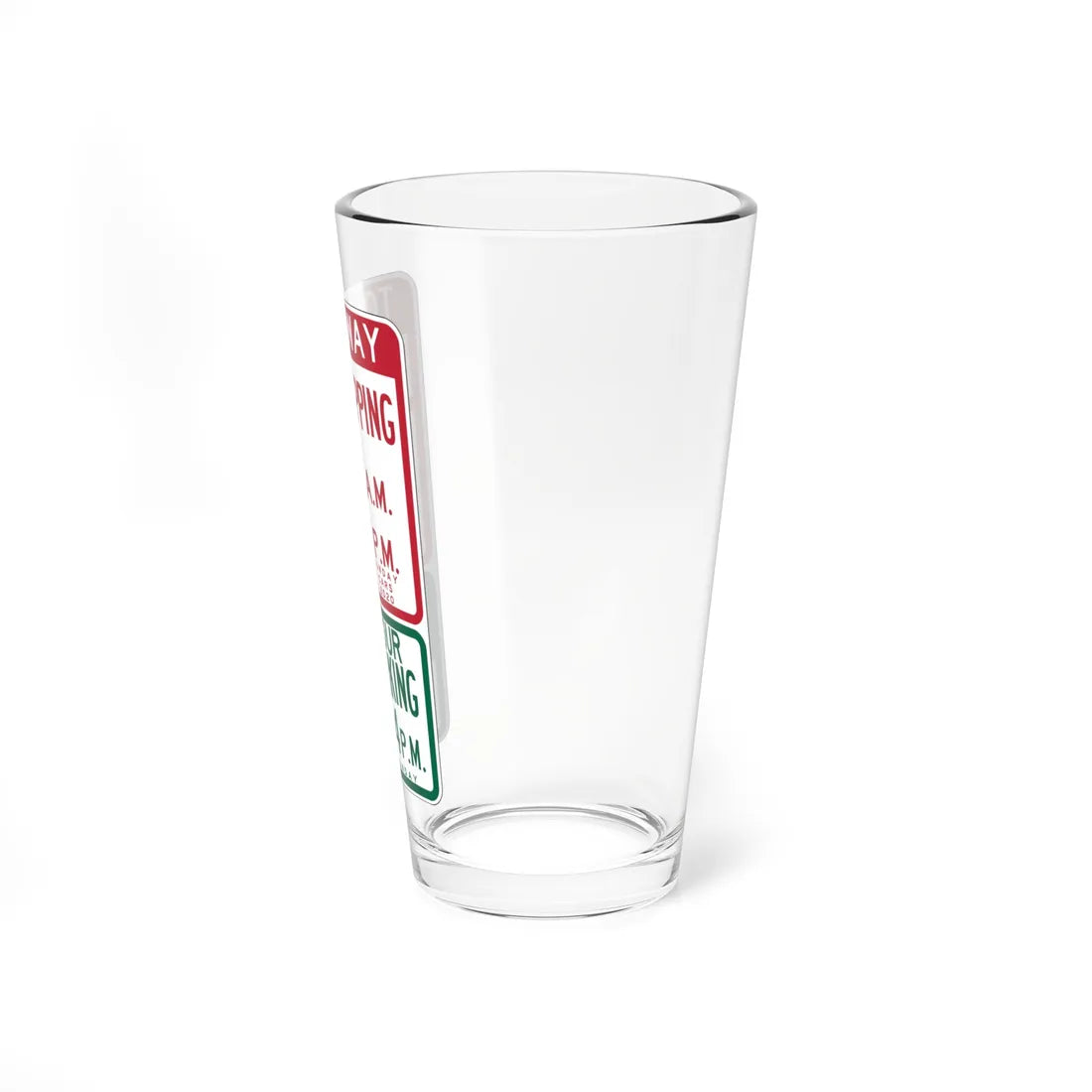MUTCD-CA R38-1.1S (California) (Road Sign) Pint Glass 16oz - Go Mug Yourself