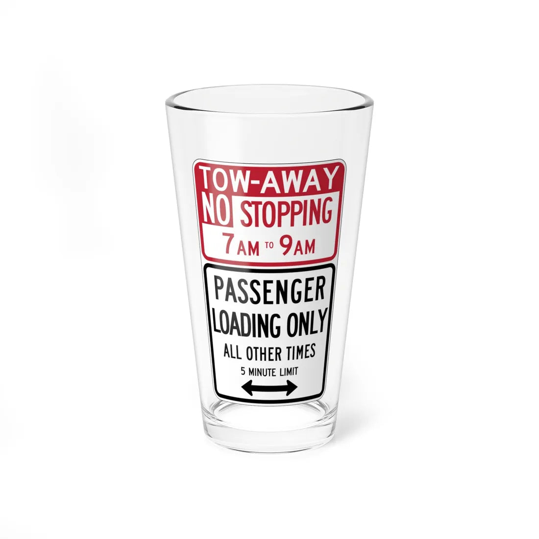 MUTCD-CA R38A (California) (Road Sign) Pint Glass 16oz 16oz - Go Mug Yourself