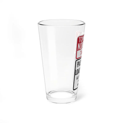 MUTCD-CA R38A open text (California) (Road Sign) Pint Glass 16oz - Go Mug Yourself