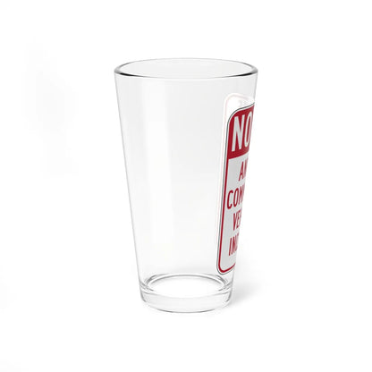 MUTCD-CA R39-1 (California) (Road Sign) Pint Glass 16oz - Go Mug Yourself