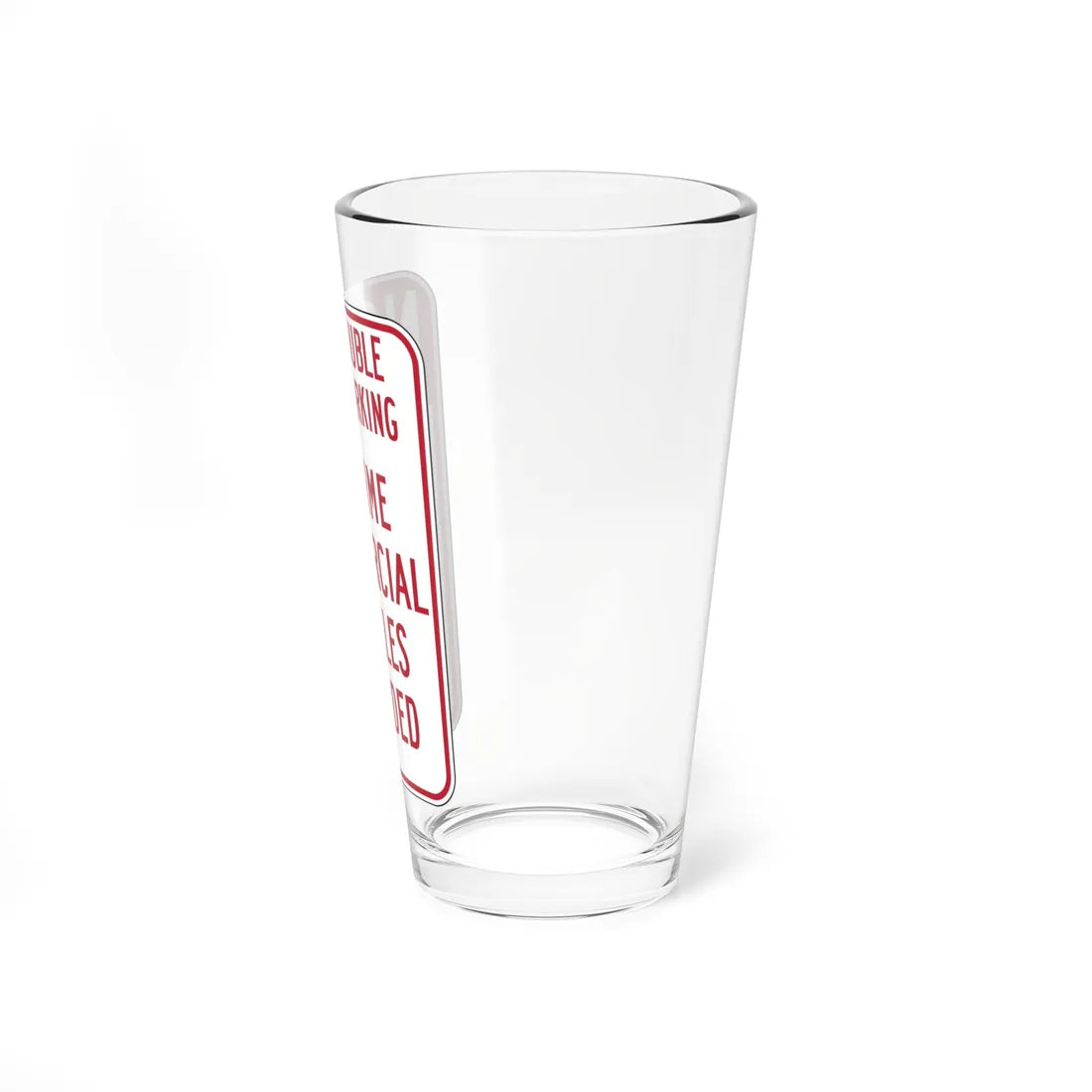 MUTCD-CA R39-1 (California) (Road Sign) Pint Glass 16oz - Go Mug Yourself