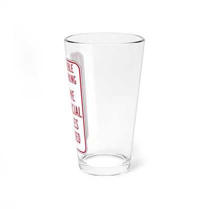 MUTCD-CA R39-1 (California) (Road Sign) Pint Glass 16oz - Go Mug Yourself