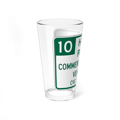 MUTCD-CA R39-3 (California) (Road Sign) Pint Glass 16oz - Go Mug Yourself