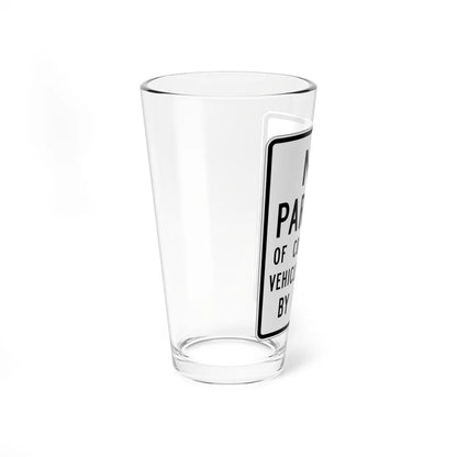 MUTCD-CA R39 (California) (Road Sign) Pint Glass 16oz - Go Mug Yourself