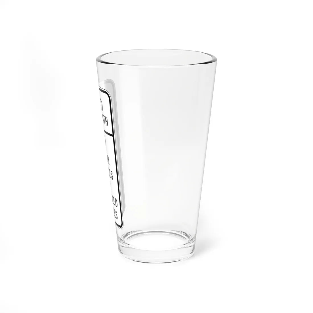 MUTCD-CA R44A (California) (Road Sign) Pint Glass 16oz - Go Mug Yourself