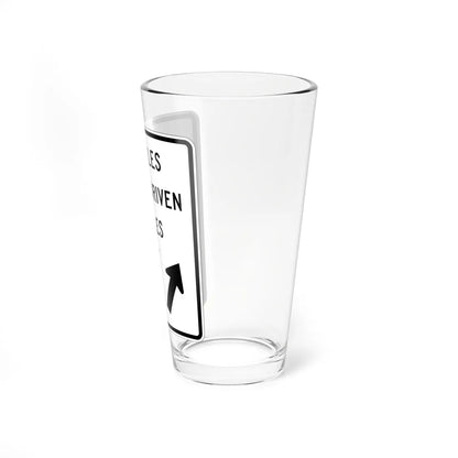 MUTCD-CA R44B (California) (Road Sign) Pint Glass 16oz - Go Mug Yourself