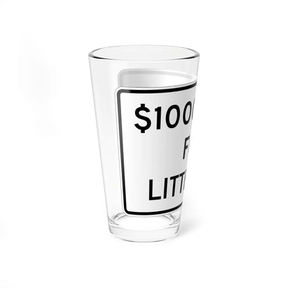 MUTCD-CA R47 (California) (Road Sign) Pint Glass 16oz - Go Mug Yourself