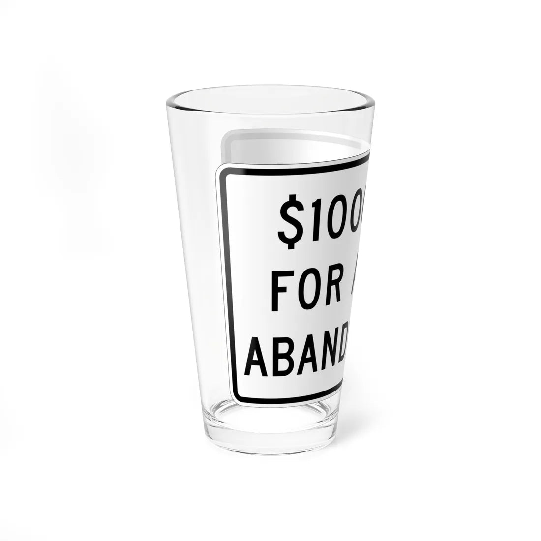 MUTCD-CA R47A (California) (Road Sign) Pint Glass 16oz - Go Mug Yourself
