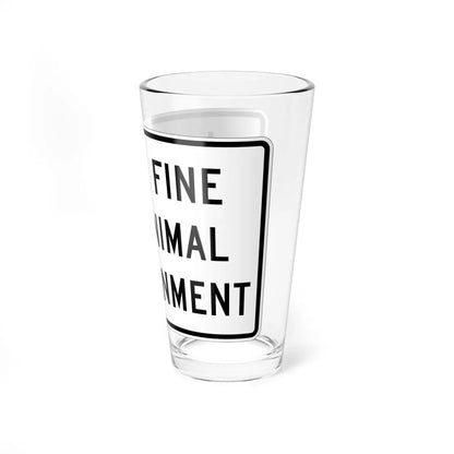 MUTCD-CA R47A (California) (Road Sign) Pint Glass 16oz - Go Mug Yourself