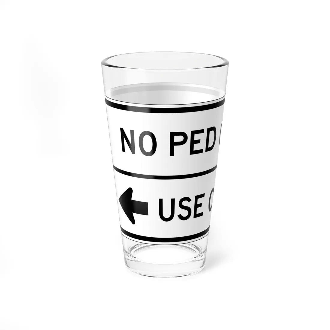 MUTCD-CA R49 (California) (Road Sign) Pint Glass 16oz - Go Mug Yourself