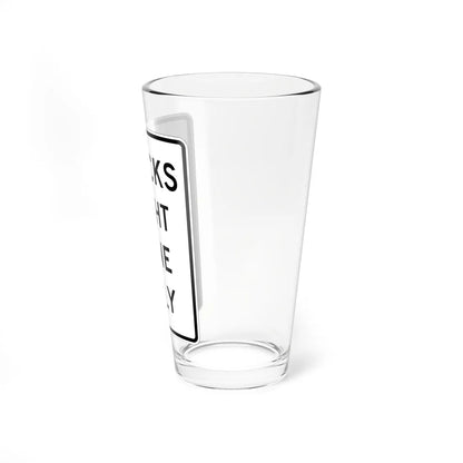 MUTCD-CA R53B (California) (Road Sign) Pint Glass 16oz - Go Mug Yourself