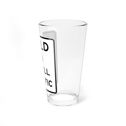 MUTCD-CA R55 (California) (Road Sign) Pint Glass 16oz - Go Mug Yourself