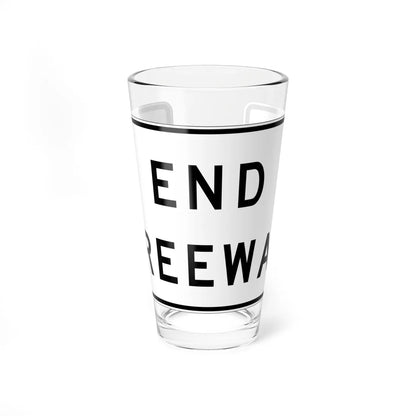 MUTCD-CA R58-1 (California) (Road Sign) Pint Glass 16oz 16oz - Go Mug Yourself