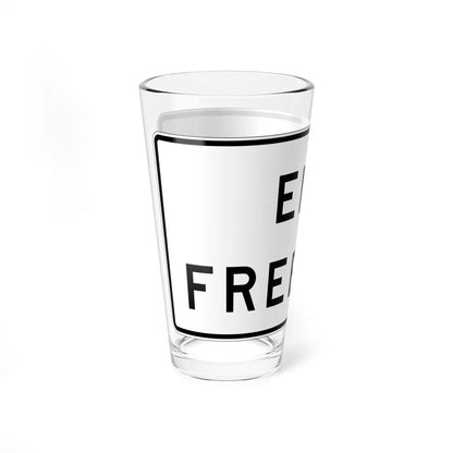 MUTCD-CA R58-1 (California) (Road Sign) Pint Glass 16oz - Go Mug Yourself