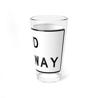 MUTCD-CA R58-1 (California) (Road Sign) Pint Glass 16oz - Go Mug Yourself