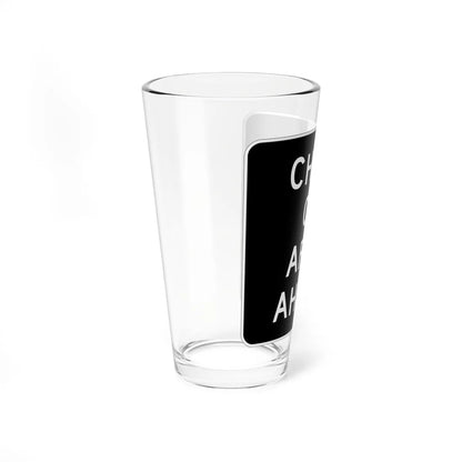 MUTCD-CA R75-1 (California) (Road Sign) Pint Glass 16oz - Go Mug Yourself