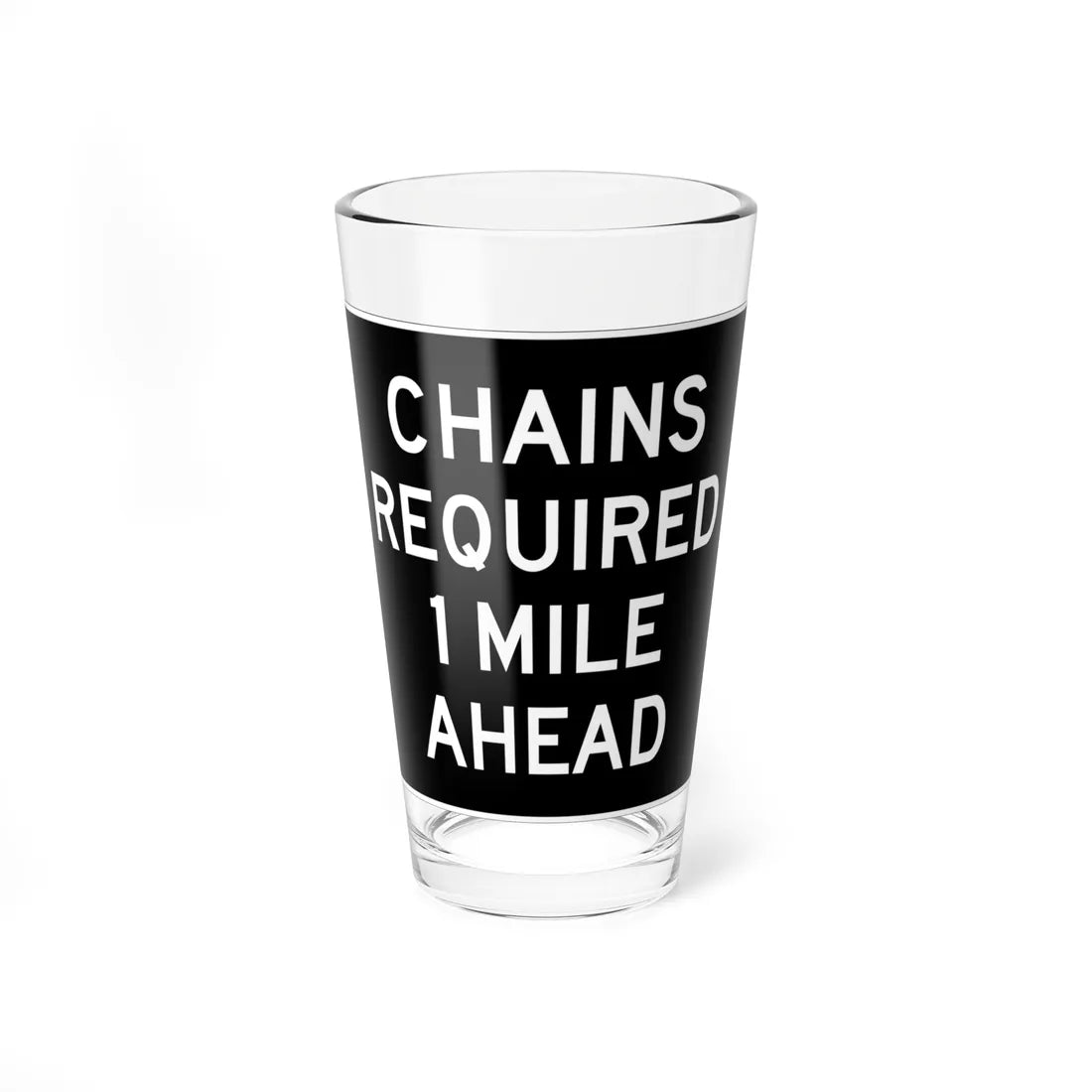 MUTCD-CA R75 open text (California) (Road Sign) Pint Glass 16oz 16oz - Go Mug Yourself