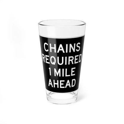 MUTCD-CA R75 open text (California) (Road Sign) Pint Glass 16oz 16oz - Go Mug Yourself