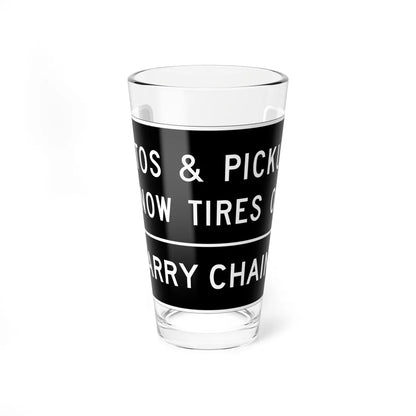 MUTCD-CA R79 (California) (Road Sign) Pint Glass 16oz 16oz - Go Mug Yourself