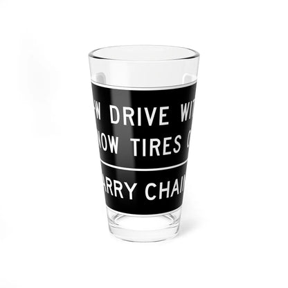 MUTCD-CA R80-1 (California) (Road Sign) Pint Glass 16oz 16oz - Go Mug Yourself