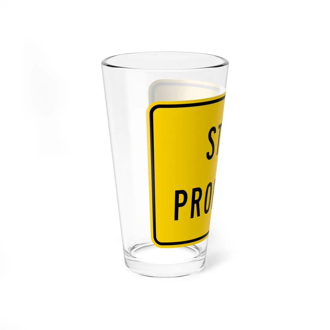 MUTCD-CA S1-1 (California) (Road Sign) Pint Glass 16oz - Go Mug Yourself