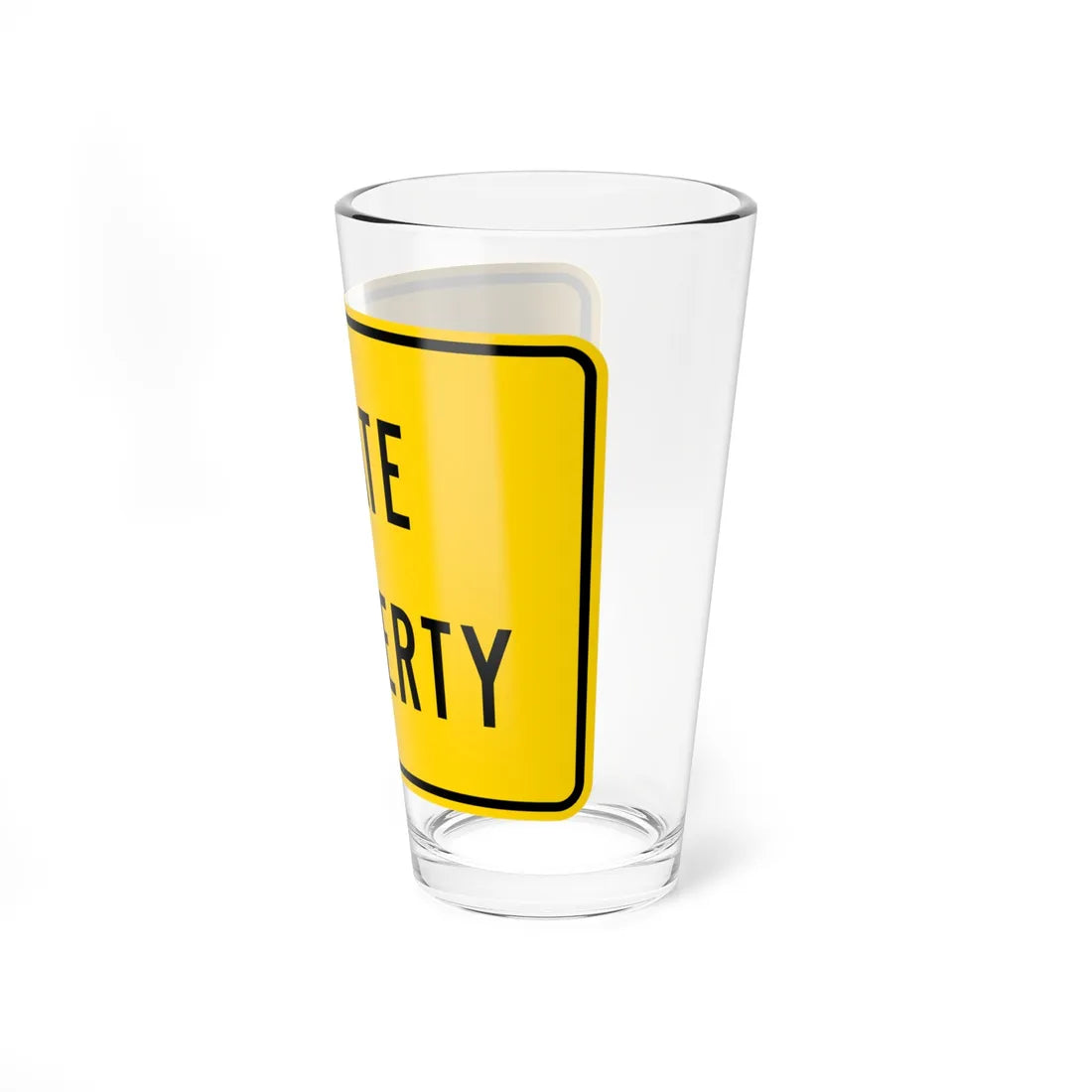 MUTCD-CA S1-1 (California) (Road Sign) Pint Glass 16oz - Go Mug Yourself