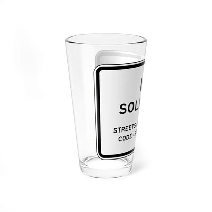 MUTCD-CA S25 (California) (Road Sign) Pint Glass 16oz - Go Mug Yourself
