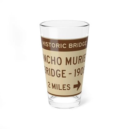 MUTCD-CA S29-2 (California) (Road Sign) Pint Glass 16oz 16oz - Go Mug Yourself