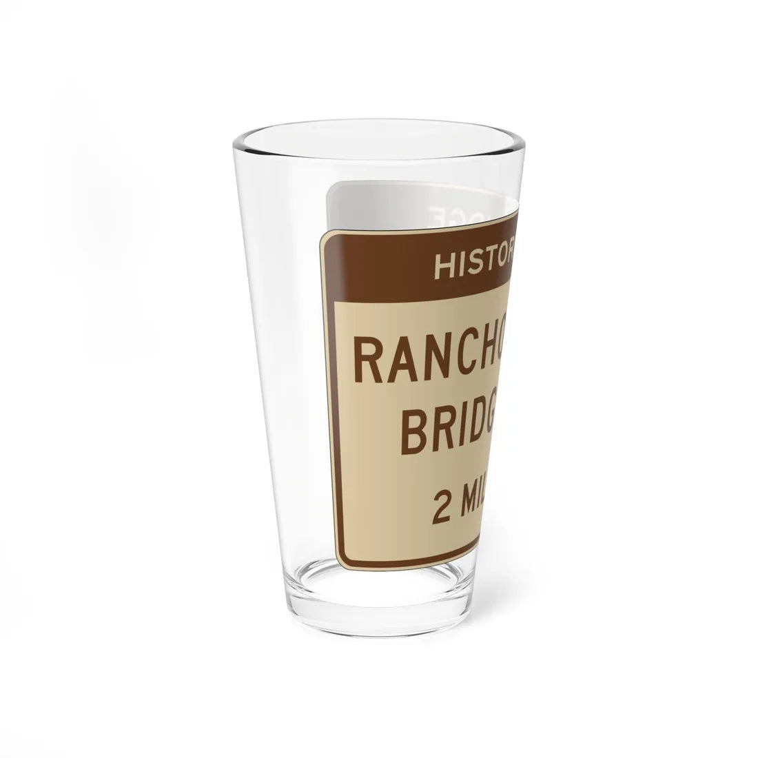MUTCD-CA S29-2 (California) (Road Sign) Pint Glass 16oz - Go Mug Yourself