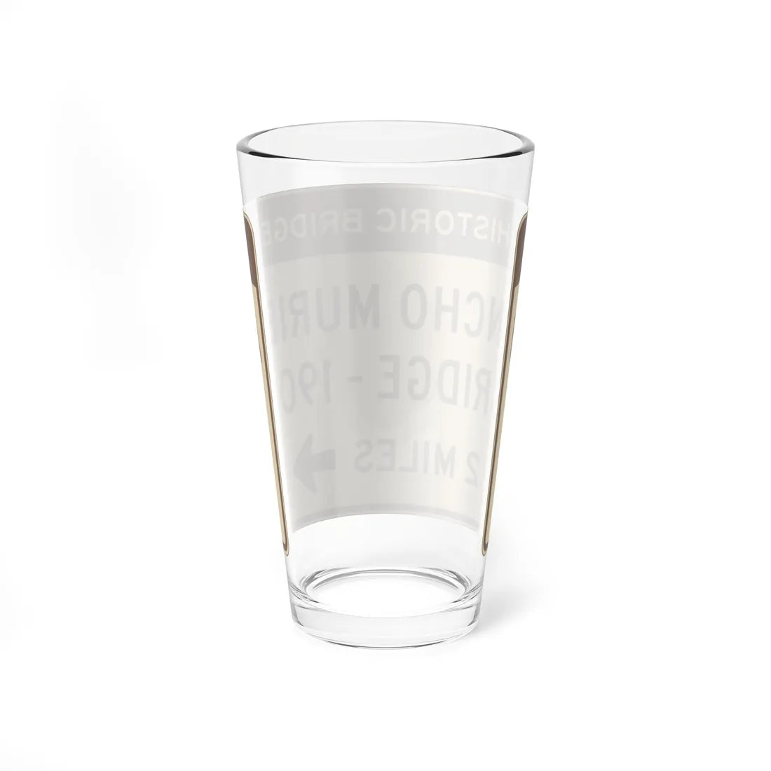 MUTCD-CA S29-2 open text (California) (Road Sign) Pint Glass 16oz - Go Mug Yourself
