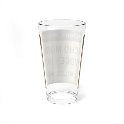 MUTCD-CA S29-2 open text (California) (Road Sign) Pint Glass 16oz - Go Mug Yourself
