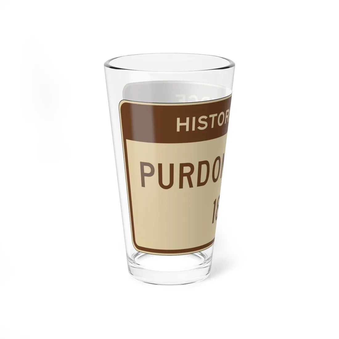 MUTCD-CA S29 open text (California) (Road Sign) Pint Glass 16oz - Go Mug Yourself