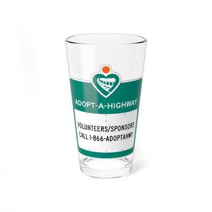 MUTCD-CA S32 (California) (Road Sign) Pint Glass 16oz 16oz - Go Mug Yourself