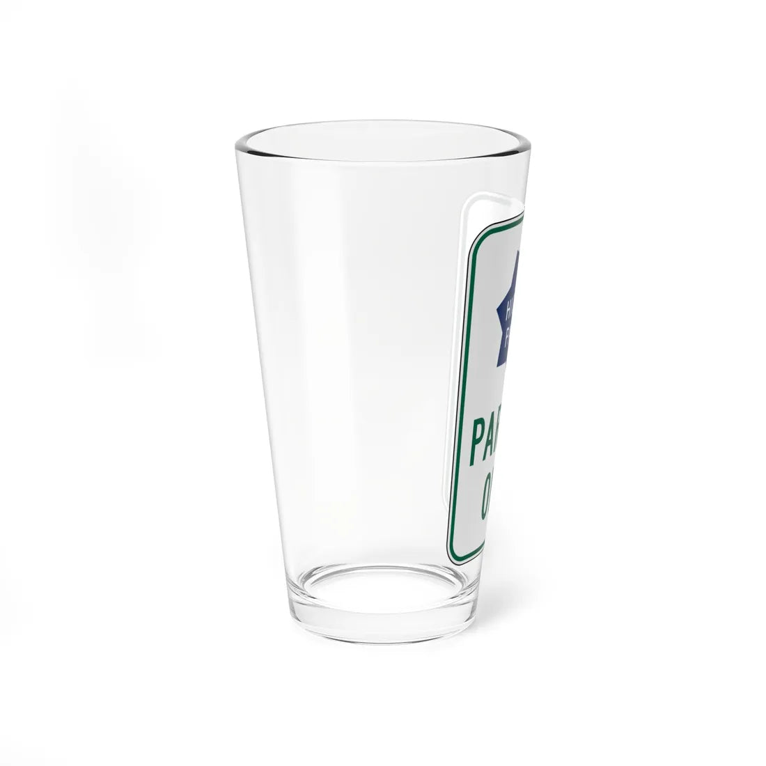 MUTCD-CA S34 (California) (Road Sign) Pint Glass 16oz - Go Mug Yourself