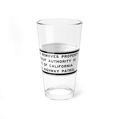 MUTCD-CA SR13-1 (California) (Road Sign) Pint Glass 16oz - Go Mug Yourself