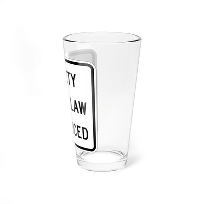 MUTCD-CA SR15A (California) (Road Sign) Pint Glass 16oz - Go Mug Yourself
