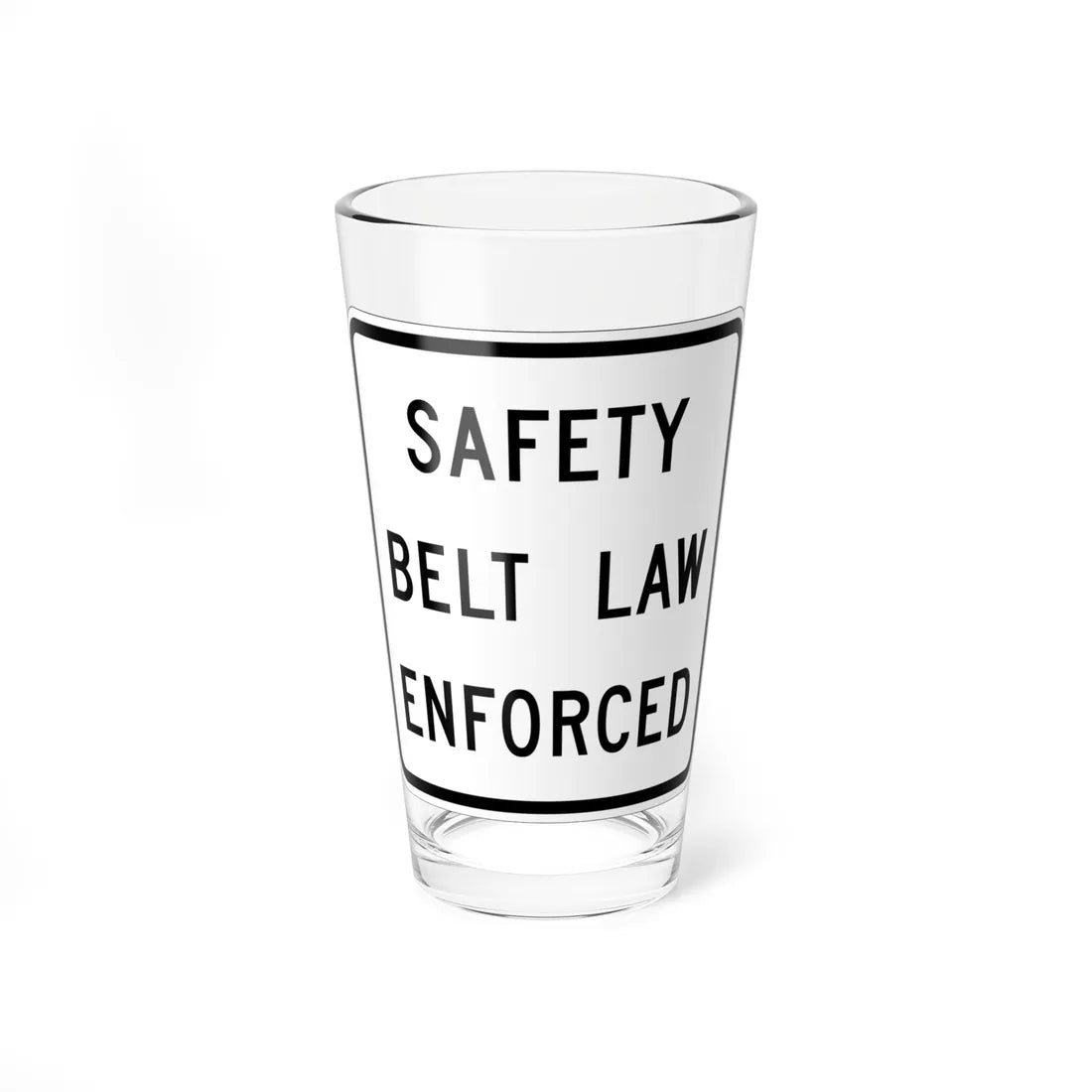 MUTCD-CA SR15A (California) (Road Sign) Pint Glass 16oz - Go Mug Yourself