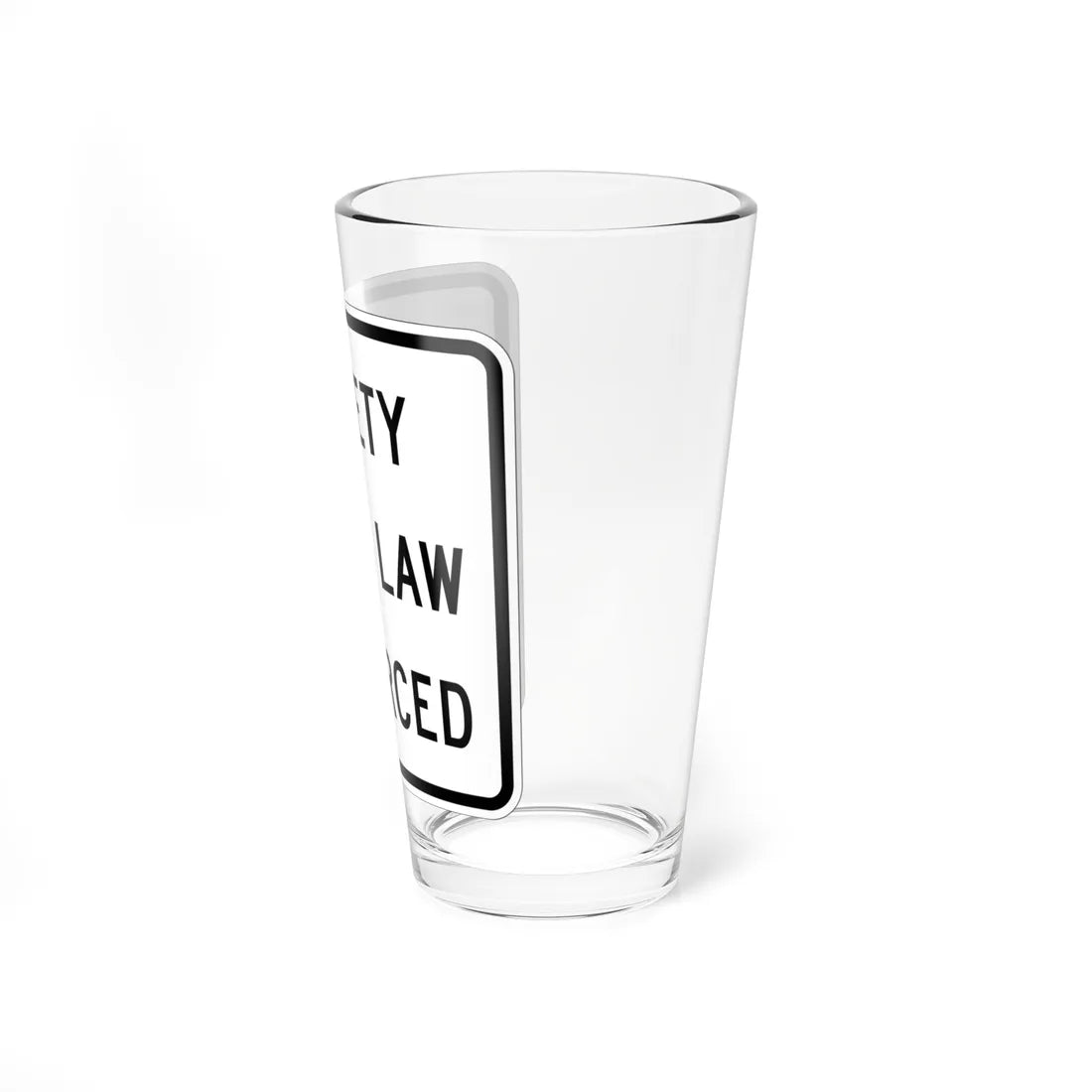 MUTCD-CA SR15A (California) (Road Sign) Pint Glass 16oz - Go Mug Yourself