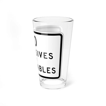 MUTCD-CA SR18-1.2 (California) (Road Sign) Pint Glass 16oz - Go Mug Yourself