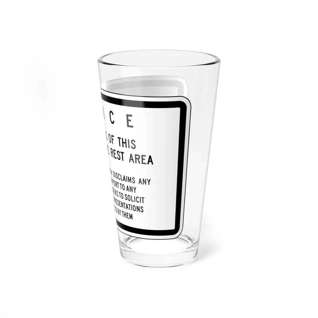 MUTCD-CA SR2 (California) (Road Sign) Pint Glass 16oz - Go Mug Yourself