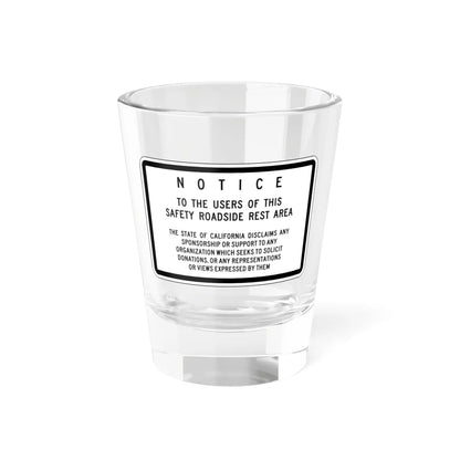 MUTCD-CA SR2 (California) (Road Sign) Shot Glass 1.5oz 1.5oz - Go Mug Yourself